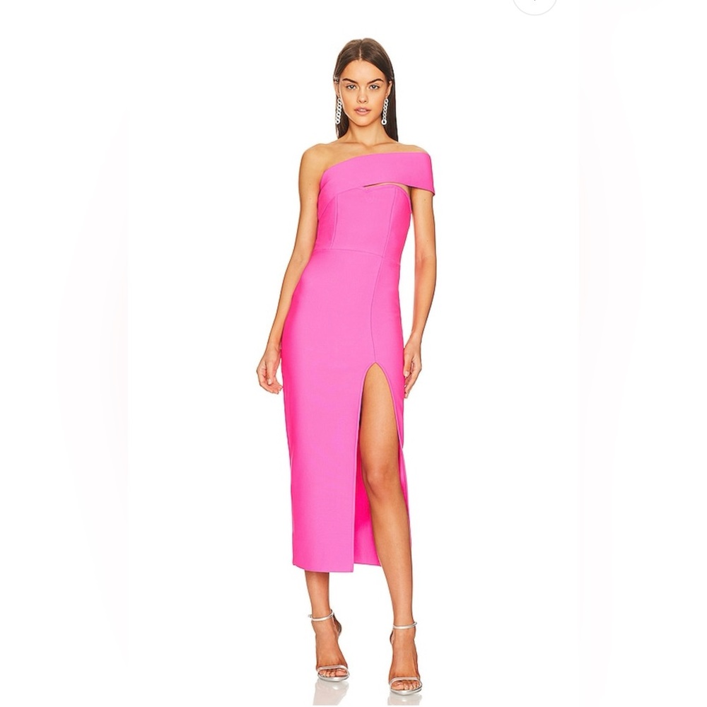 ELLIAT Soroa Midi Dress in Hot Pink